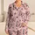 Blush Pink Butterfly Hearts Cozy Nights Romantic Getaways Birthday Gift for Women Satin Pajamas Set - 1