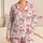Raspberry Bow Plum Blossom Hearts Lounge Set for Romantic Sleepwear, Women’s Gifts Satin Pajamas Set - 1