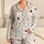 Cozy Celestial Stars for Bedtime and Relaxing, Women's Dreamy Nighttime Lounge Set Satin Pajamas Set - 1