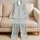 Soft Rabbit Meadow Spring Set for Cozy Evenings and Relaxed Weekend Style at Home Satin Pajamas Set - 5