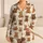 Teddy Bear Motifs for Cozy Bedtime Lounging and Relaxed Weekend Mornings and Home Comfort Satin Pajamas Set - 1