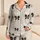 Ivory Black Bow Pinstripe Lounge Set for Cozy Evenings and Boutique Gift Giving at Home Satin Pajamas Set - 1