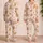 Peach Teddy Bear Gingham Check Cozy Bedtime Lounge For Women, Birthday Gift Idea Satin Pajamas Set - 2