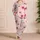 Cute Red Bow Gingham Lounge Set, Cozy Holiday Homewear Gift for Women, Teens, and Girls Satin Pajamas Set - 4