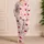 Blush Pink Stripes With Cherry Red Hearts For Cozy Romantic Lounging At Home Gift Satin Pajamas Set - 4