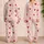 Blush Pink Stripes With Cherry Red Hearts For Cozy Romantic Lounging At Home Gift Satin Pajamas Set - 2