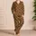 Warm Caramel Leopard Rosettes for Cozy Bedtime Lounging and Relaxed Gift Giving for Women Satin Pajamas Set - 4