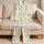 Blue Bow Gingham Lounge Set for Cozy Summer Evenings and Cottage Weekend Relaxation Satin Pajamas Set - 5