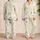 Blue Bow Gingham Lounge Set for Cozy Summer Evenings and Cottage Weekend Relaxation Satin Pajamas Set - 2