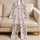 Pink Peony Heart Floral Loungewear for Romantic Bedtime and Cozy Weekend Relaxation Satin Pajamas Set - 5