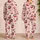 Cherry Stripe Lounge Outfit For Cozy Bedtime, Women's Blush Red Cherry Lover Gift Satin Pajamas Set - 2