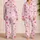 Pink Gingham Ribbon Bows for Women, Cozy Evenings, Home Lounging and Gift Giving Satin Pajamas Set - 2