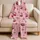 Cherry Pink Stripes Cozy Loungewear Gift for Women and Girls Cute Retro Fruit Lovers Satin Pajamas Set - 5