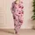 Cherry Pink Stripes Cozy Loungewear Gift for Women and Girls Cute Retro Fruit Lovers Satin Pajamas Set - 4