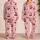 Cherry Pink Stripes Cozy Loungewear Gift for Women and Girls Cute Retro Fruit Lovers Satin Pajamas Set - 2