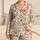 Peach Floral Botanical Blossoms for Cozy Heritage Loungewear, Women's Gift Ideas Satin Pajamas Set - 1