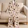 Chocolate Cupcake Stripe Dessert Motif Cozy Bakery Gift Lounge Set for Women and Teens Satin Pajamas Set - 5