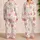Starfish Shell Conch Coastal Lounge Set For Beach Vacations And Cozy Evenings For Women Satin Pajamas Set - 2
