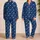 Navy Blue Ivory Polka Dot Lapel Top And Shorts For Cozy Evenings And Weekend Lounging Satin Pajamas Set - 2