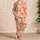 Peach Coral Gingham Bow Checks for Cozy Sleepovers, Holiday Lounging and Gift Giving Satin Pajamas Set - 4