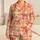 Peach Coral Gingham Bow Checks for Cozy Sleepovers, Holiday Lounging and Gift Giving Satin Pajamas Set - 1
