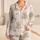 Adorable Teddy Bear Bow Motif Cozy Bedtime Home Comfort Gift For Women And Girls Satin Pajamas Set - 1