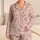 Elegant Blush Leopard Spots for Cozy Lounging, Relaxed Weekends, and Travel Getaways Satin Pajamas Set - 1