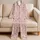 Elegant Blush Leopard Spots for Cozy Lounging, Relaxed Weekends, and Travel Getaways Satin Pajamas Set - 5