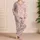 Elegant Blush Leopard Spots for Cozy Lounging, Relaxed Weekends, and Travel Getaways Satin Pajamas Set - 4