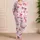 Pink Ribbon Bow Stripes For Spring Summer Women's Soft Cozy Bedtime Lounge Lifestyle Satin Pajamas Set - 4