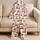 Cherry Bow Sleepwear Set for Cozy Nights, Relaxed Lounging, and Women's Gift Giving Satin Pajamas Set - 5