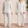 Classic Ivory Charcoal Polka Dots For Relaxed Evenings And Gift Giving For Women Satin Pajamas Set - 2