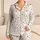 Classic Ivory Charcoal Polka Dots For Relaxed Evenings And Gift Giving For Women Satin Pajamas Set - 1