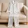 Classic Ivory Charcoal Polka Dots For Relaxed Evenings And Gift Giving For Women Satin Pajamas Set - 5