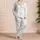 Classic Ivory Charcoal Polka Dots For Relaxed Evenings And Gift Giving For Women Satin Pajamas Set - 4