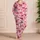 Blush Pink Ribbon Bow Stripes for Spring Summer Lounging and Relaxed Home Style Women Satin Pajamas Set - 4