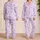 Lavender Stripe Bow Lounge Set For Cozy Evenings, Relaxing Weekends And Gift Giving Satin Pajamas Set - 2
