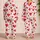 Women's Red Hearts Romantic Summer Lounge Set, Button Front Shirt And Bow Shorts Satin Pajamas Set - 2