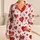 Women's Red Hearts Romantic Summer Lounge Set, Button Front Shirt And Bow Shorts Satin Pajamas Set - 1