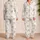 Ivory Bow and Dot Motif Lounge Set for Spring Summer Gifting and Cozy Home Nights Satin Pajamas Set - 2