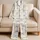 Ivory Bow and Dot Motif Lounge Set for Spring Summer Gifting and Cozy Home Nights Satin Pajamas Set - 5