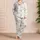 Ivory Bow and Dot Motif Lounge Set for Spring Summer Gifting and Cozy Home Nights Satin Pajamas Set - 4