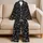 Charcoal Heart Doodle Set for Cozy Lounging and Romantic Gifting, Women and Teens Satin Pajamas Set - 5