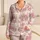 Pink Mountain Floral Toile Countryside Scenes for Relaxing Bedtime Lounging Women Satin Pajamas Set - 1