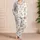 Black Bow And Dot Motif For Cozy Autumn Winter Lounging At Home, Gift For All Women Satin Pajamas Set - 4