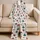 Whimsical Christmas Icons Gift Theme For Cozy Holiday Mornings And Festive Family Photos Satin Pajamas Set - 5