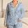 Icy Blue Leopard Spots Soft Lounge Set For Cozy Nights And Relaxed Weekend Mornings Satin Pajamas Set - 1
