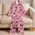 Blush Pink Ribbon Bows With Stripes For Cozy Evenings And Feminine Lounge Style At Home Satin Pajamas Set - 5