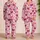 Blush Pink Ribbon Bows With Stripes For Cozy Evenings And Feminine Lounge Style At Home Satin Pajamas Set - 2