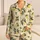 Lemon Gingham Botanical Loungewear Set for Sunny Mediterranean Relaxation at Home Satin Pajamas Set - 1